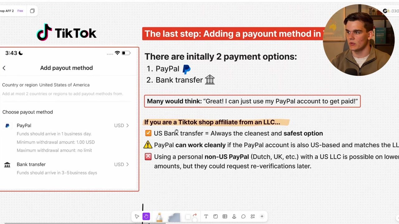 Establishing US Banking for Clean Payouts