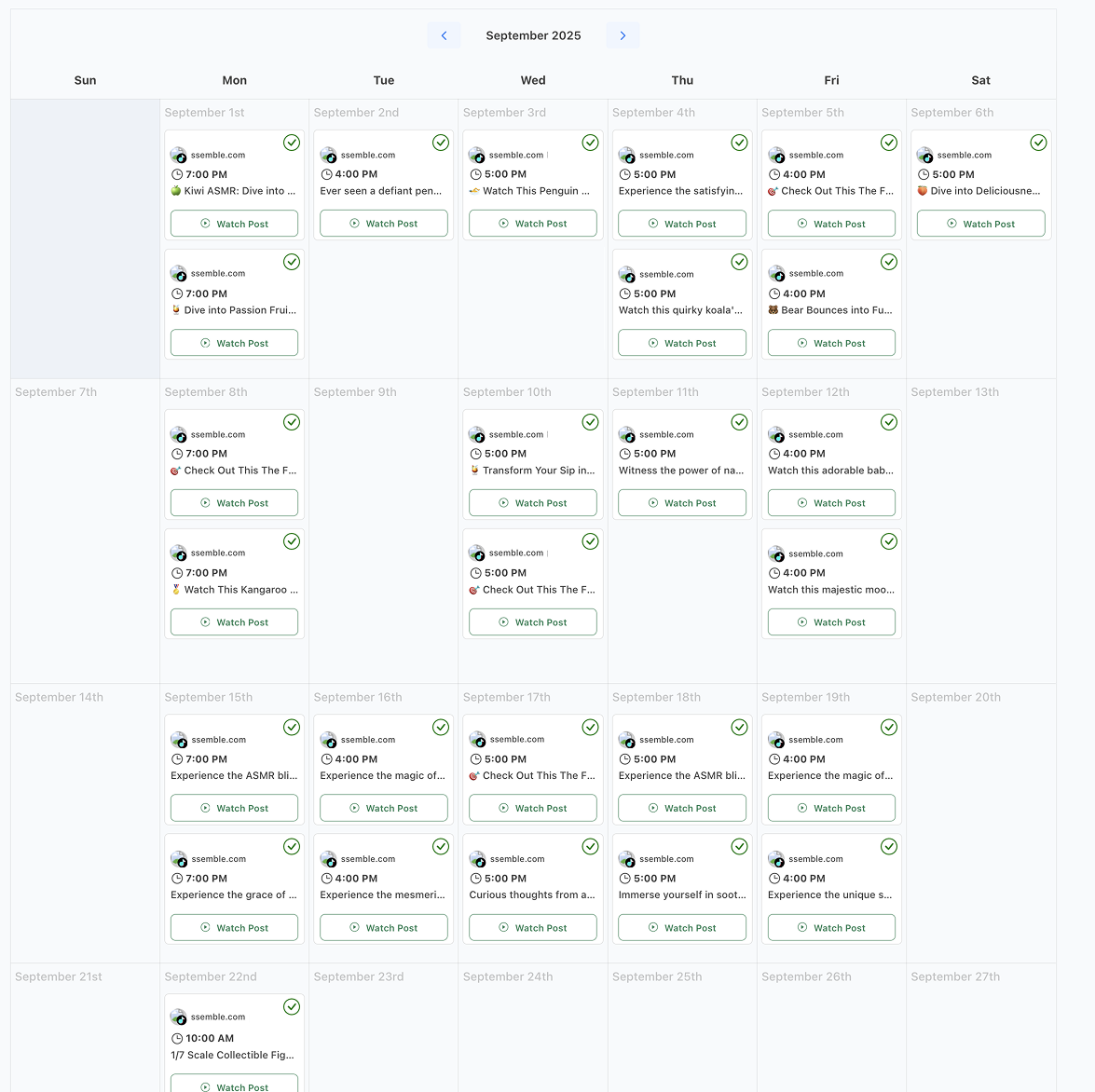 Ssemble Scheduler