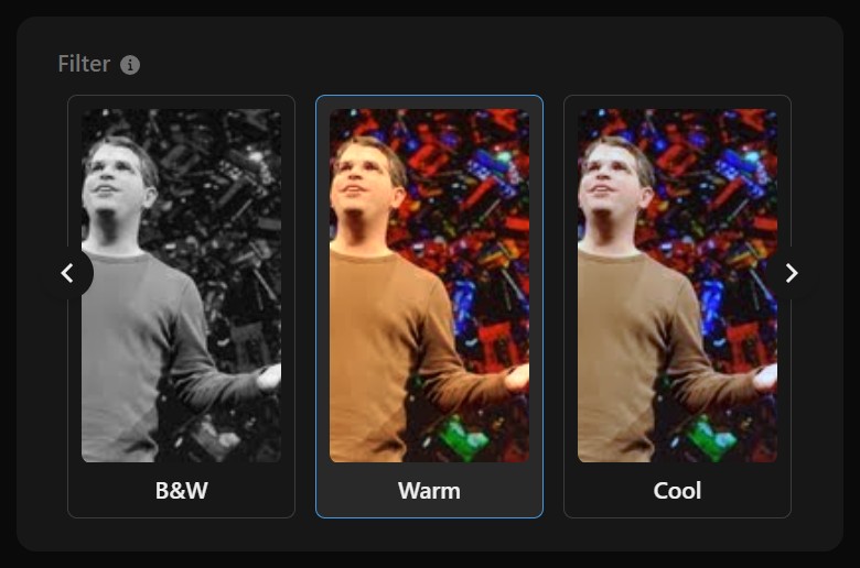 Filter picker in Advanced Options